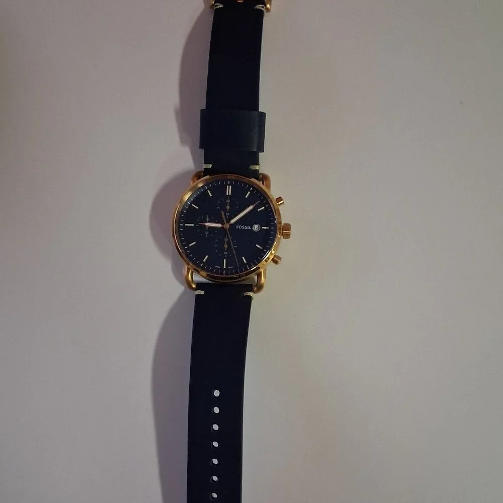 Fossil Men’s The Commuter Quartz Watch FS5404 | Blue Dial